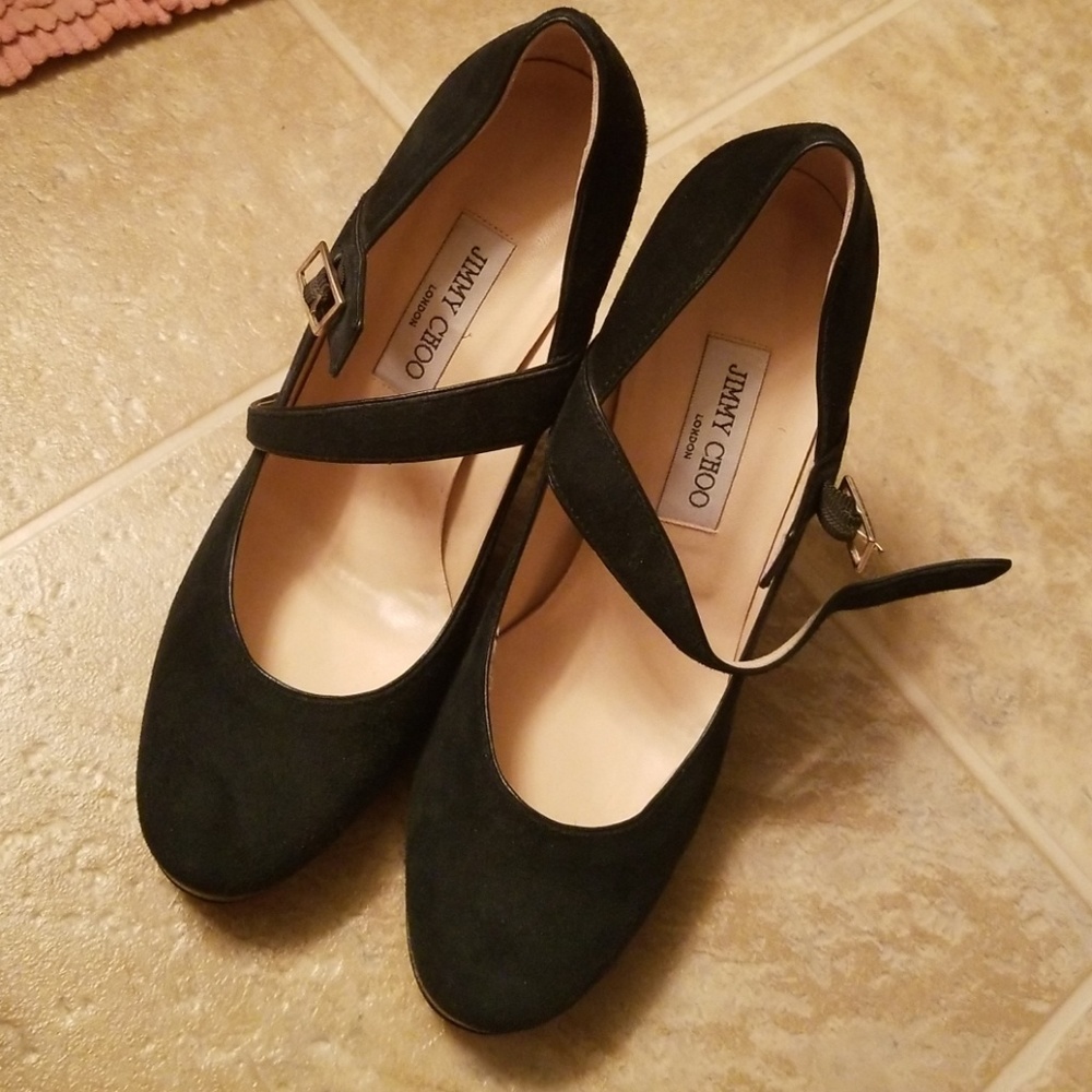Jimmy choo t-strap platform heels